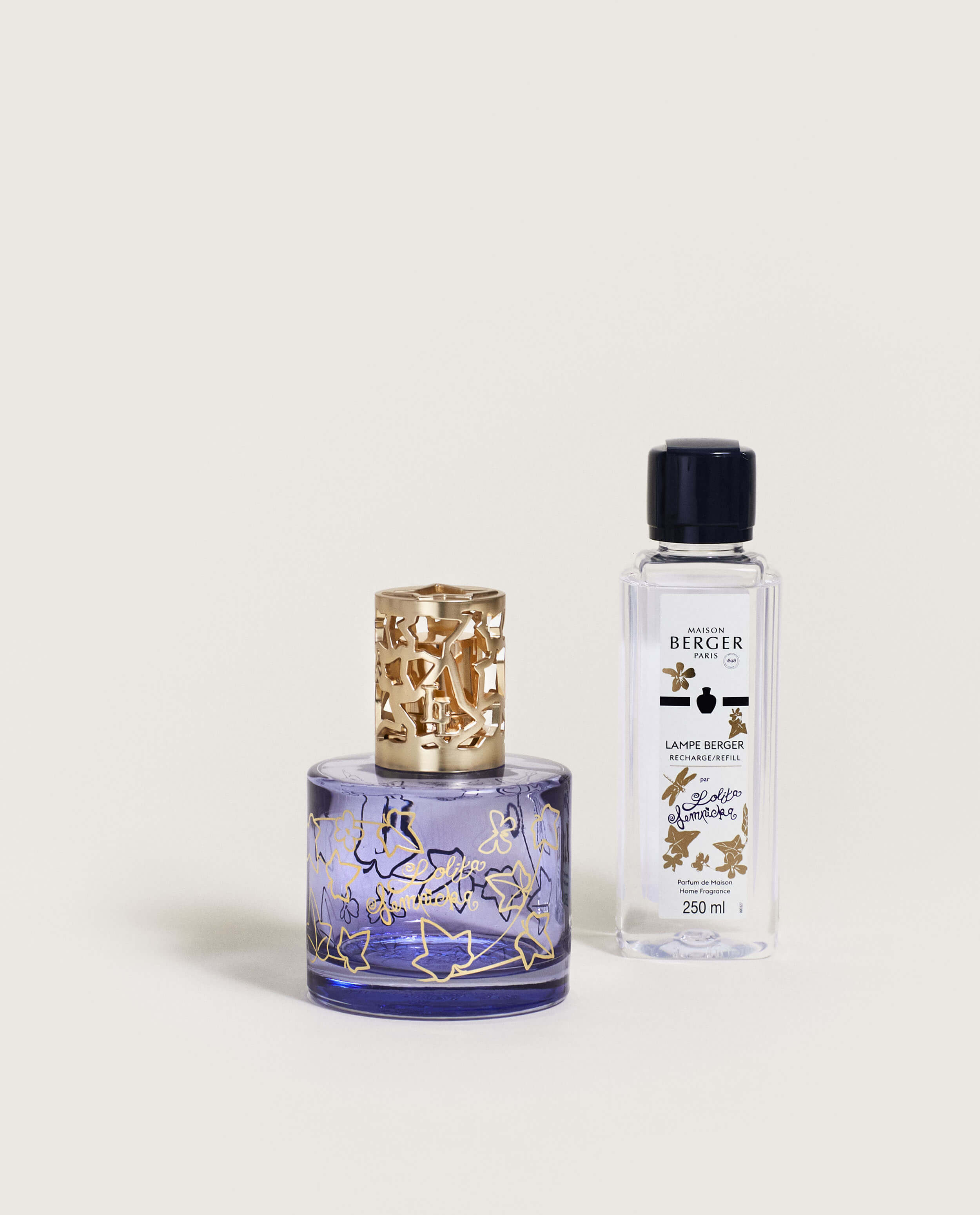 Lolita Lempicka Home Fragrance Lamp Gift Set in Blue Glass