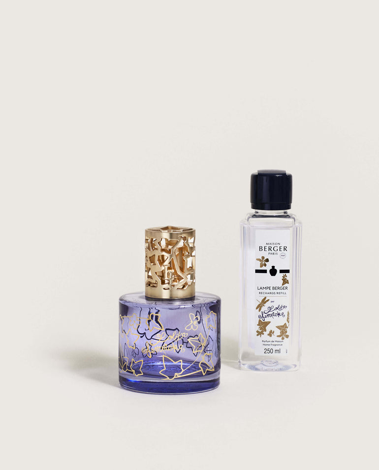 Lolita Lempicka Home Fragrance Lamp Gift Set in Blue Glass