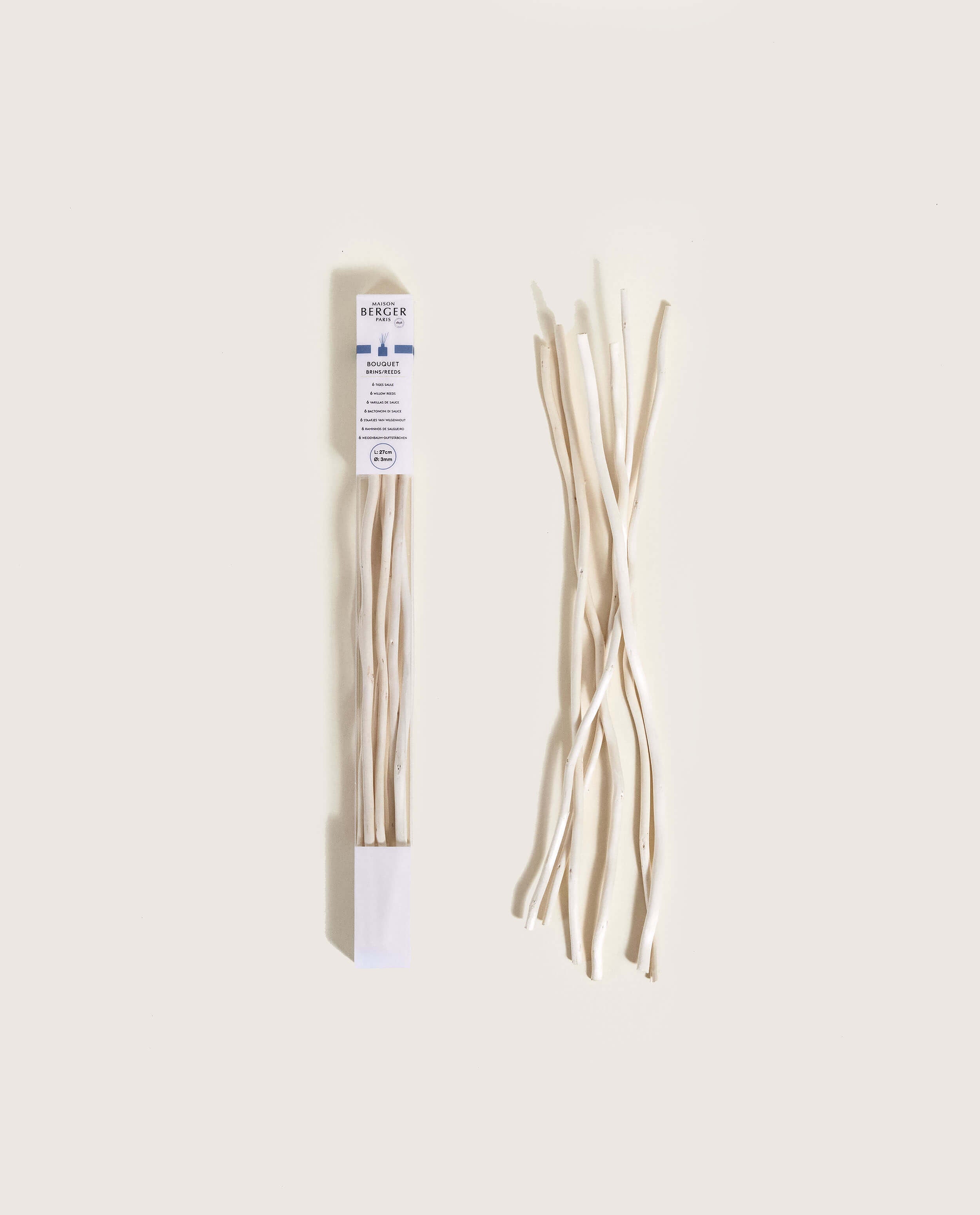 Aroma Reeds for Diffuser - Natural White Willow Sticks - 10.6 in (27 cm)